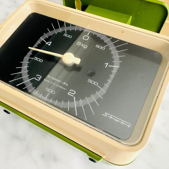 Stube Germany MCM Vintage 5kg Kitchen Scale Green Baking Kitchen Retro Prop - Picture 4 of 7